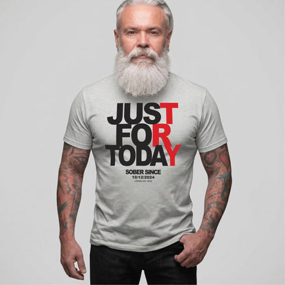 Just Try For Today Sober T Shirt flat lay styled image (view 13)