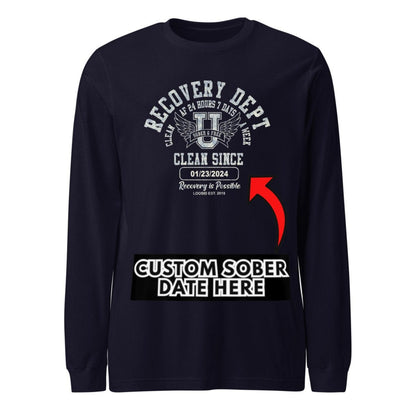 Recovery Dept 24 7 Long Sleeve Sober T Shirt packaging detail (view 8)