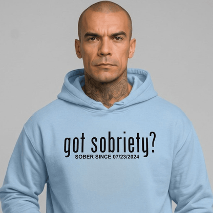 Got Sobriety Recovery Hoodie flat lay styled image (view 33)