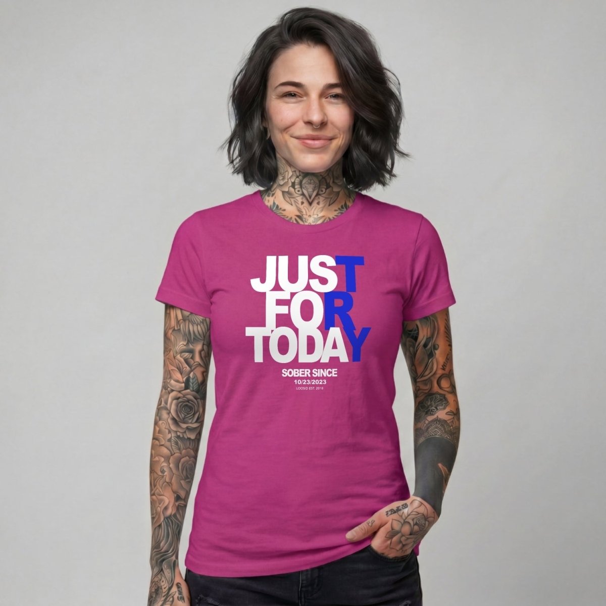 Sober T Shirt | Women's Just Try For Today Tee