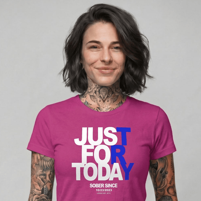 Sober T Shirt | Women's Just Try For Today Tee
