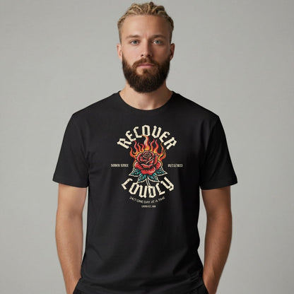 Sober T Shirt | Men's Recover Loudly Tee