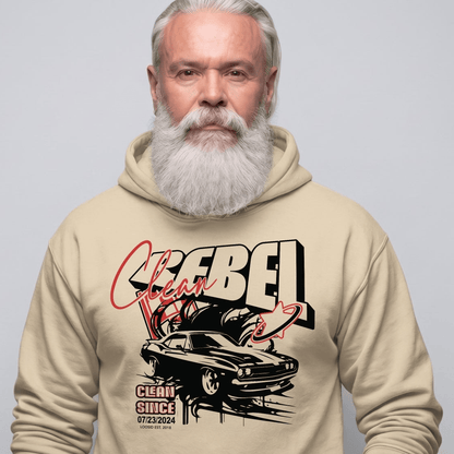 Clean Rebel Custom Recovery Date Recovery Hoodie lifestyle view (view 15)