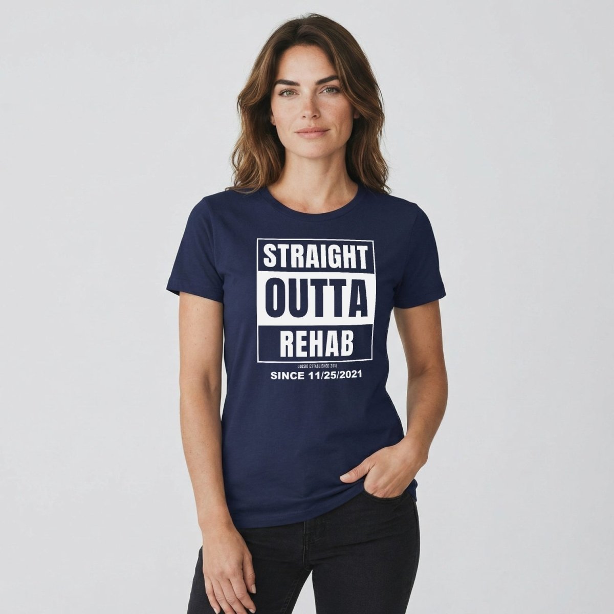 Straight Outta Rehab Sober T Shirt lifestyle view (view 25)