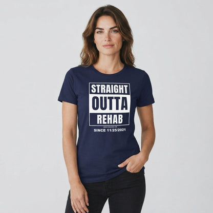 Straight Outta Rehab Sober T Shirt lifestyle view (view 25)