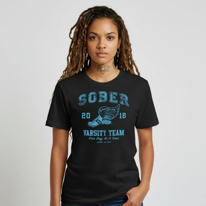 Sober Varsity Team Sober T Shirt graphic detail (view 4)