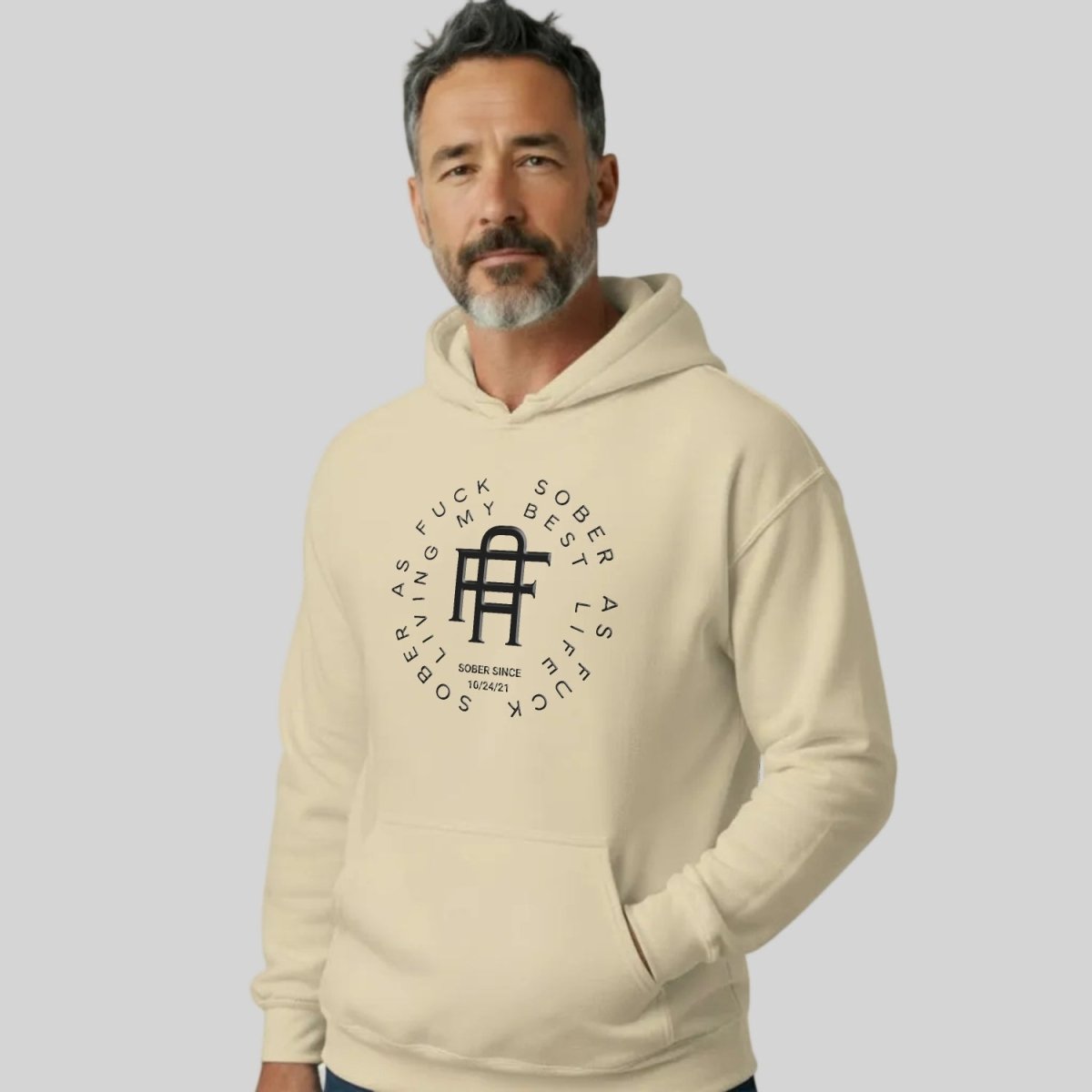Living My Best Life Recovery Hoodie featuring the design (view 21)
