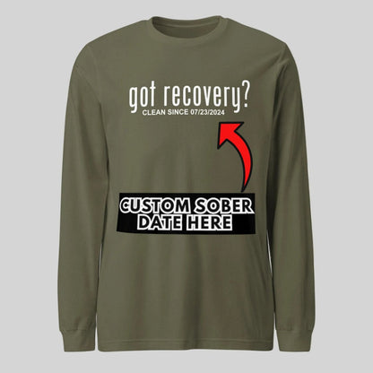 Got Recovery Long Sleeve Sober T Shirt side view (view 16)
