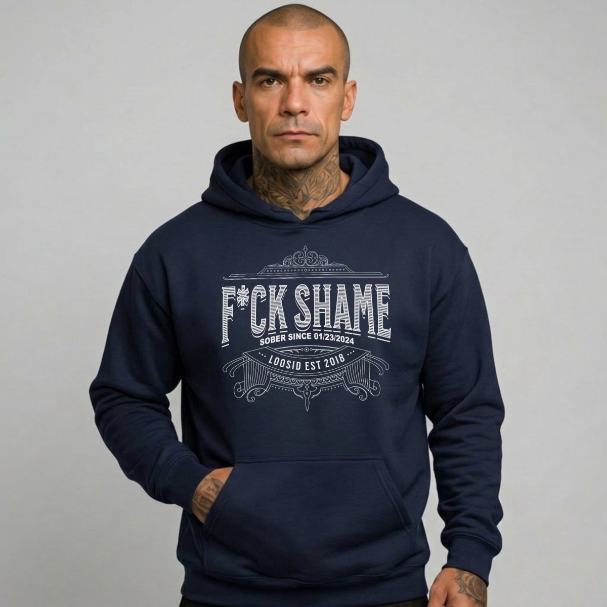 F*ck Shame Recovery Hoodie fit detail (view 9)