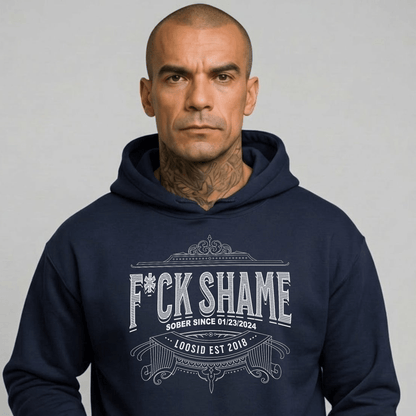 F*ck Shame Recovery Hoodie back view (view 7)