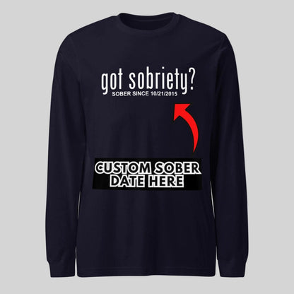 Got Sobriety Long Sleeve Sober T Shirt packaging detail (view 8)