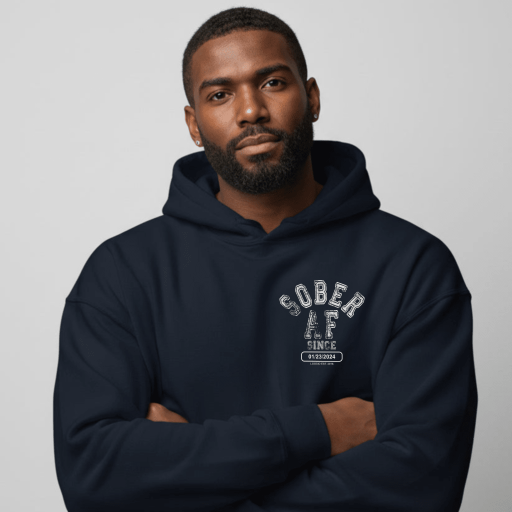 Sober AF Since Recovery Hoodie packaging detail (view 8)