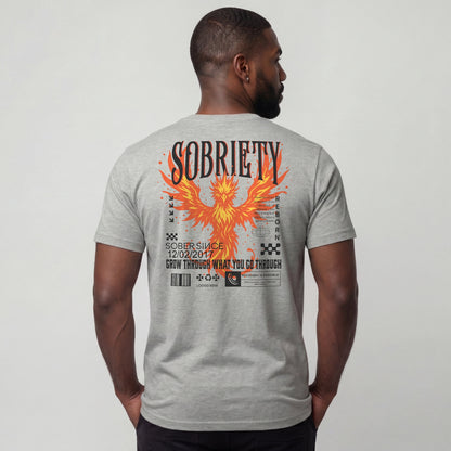 Phoenix Reborn Recovery Limited-Edition T-Shirt with Sobriety Date