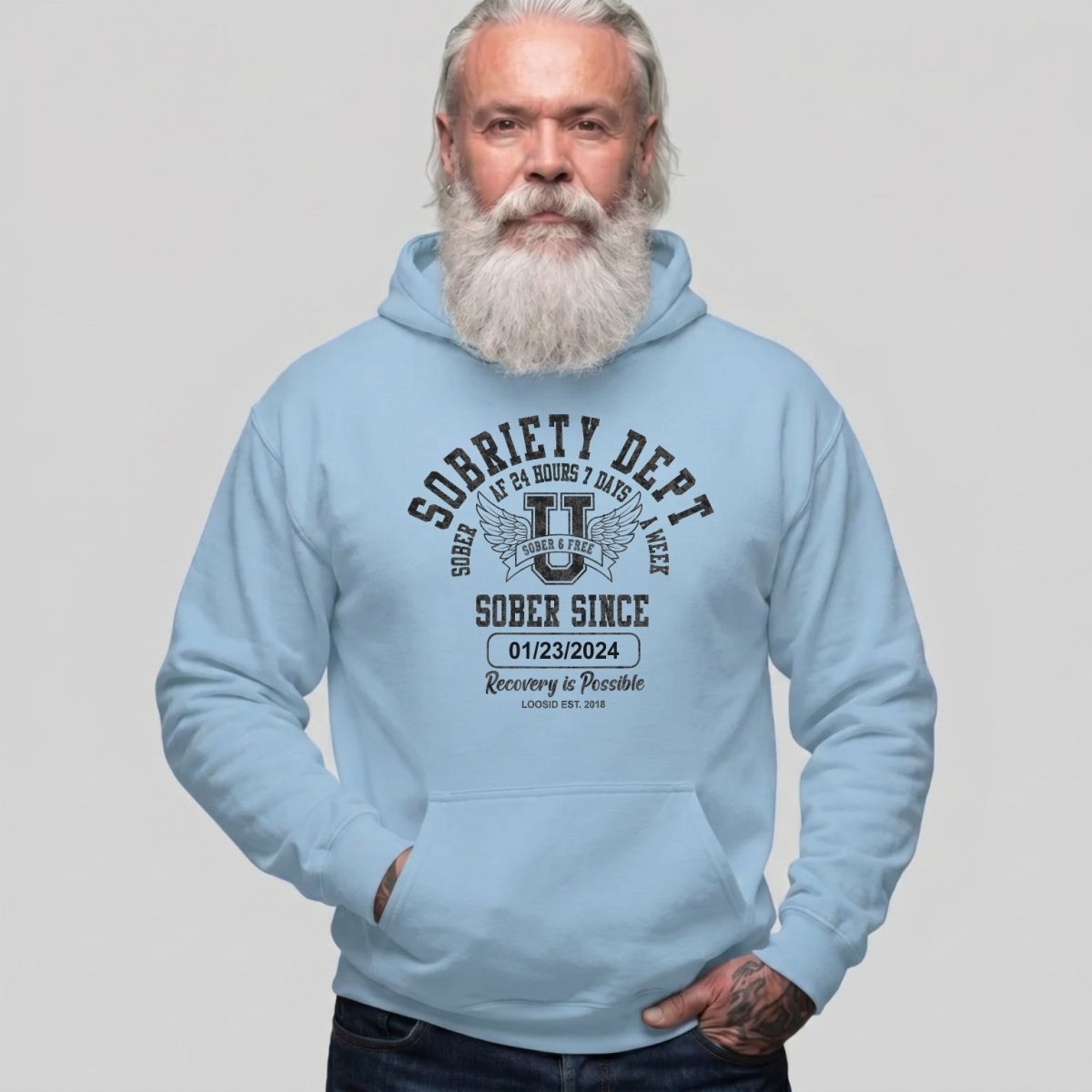 Recovery Hoodie | Men's Sobriety Dept 24/7 Hoodie
