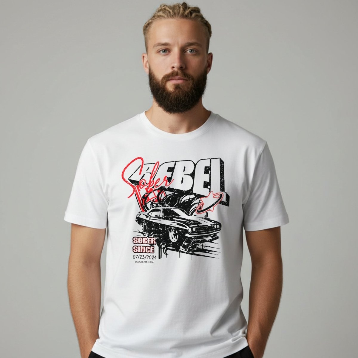 Sober Rebel Sober T Shirt graphic detail (view 4)
