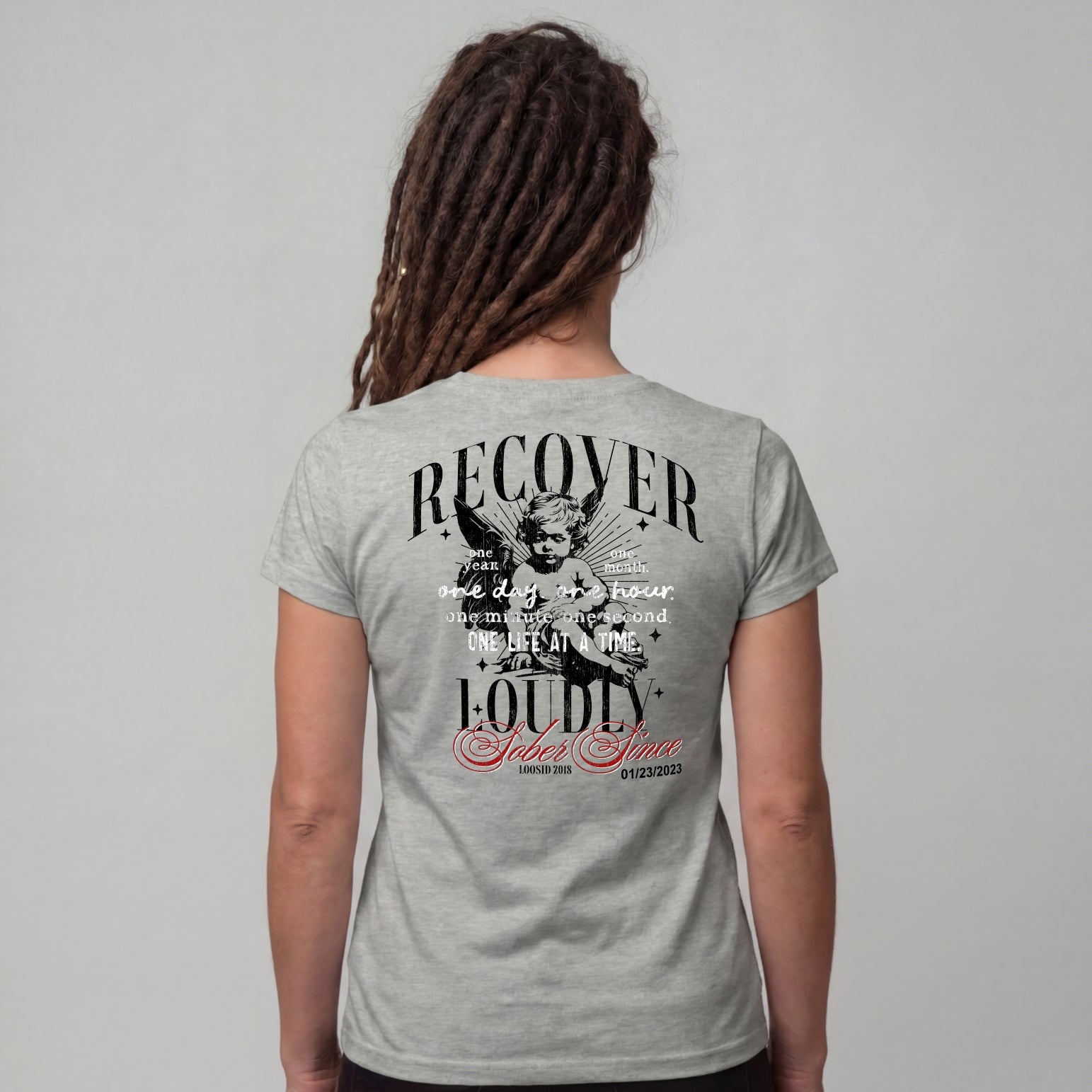Recover Loudly Limited-Edition Women's T-Shirt with Recovery Date