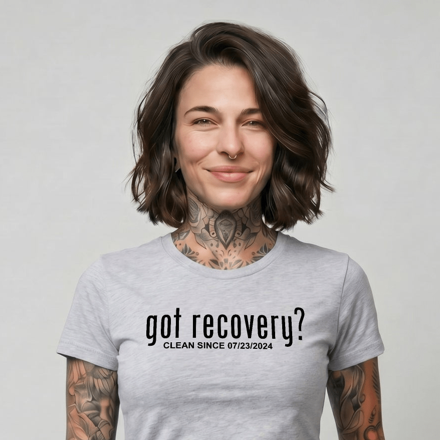 Got Recovery Sober T Shirt close-up view (view 12)