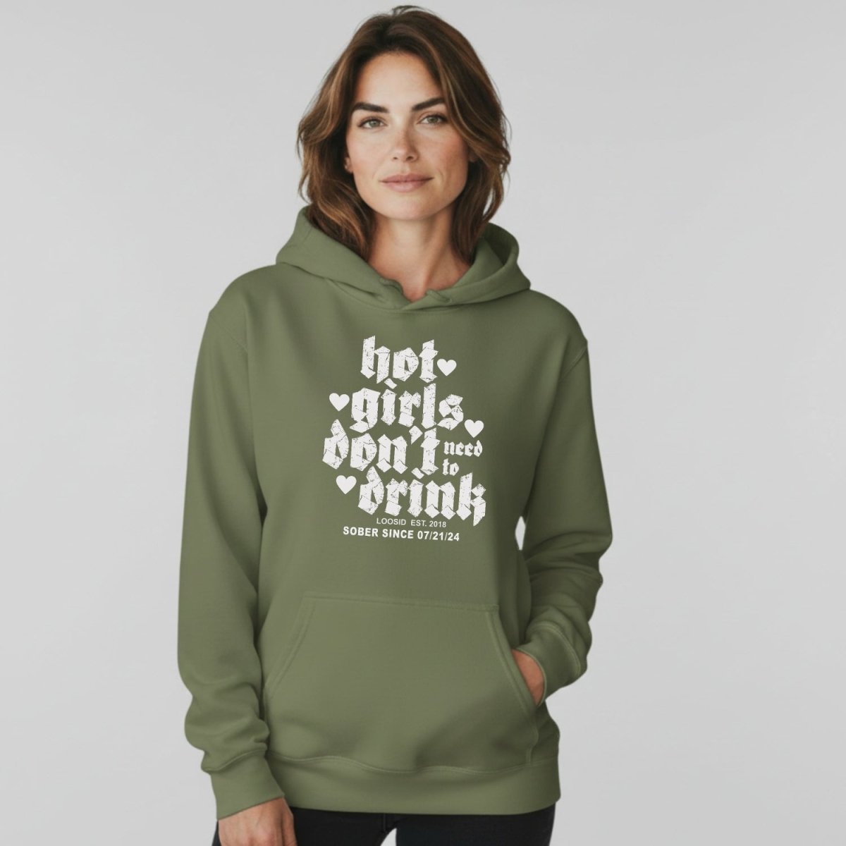 Hot Girls Don't Drink Recovery Hoodie featuring the design (view 21)