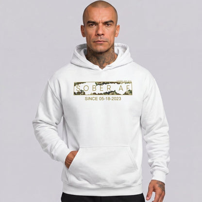 Recovery Hoodie | Men's Sober AF Camo Hoodie