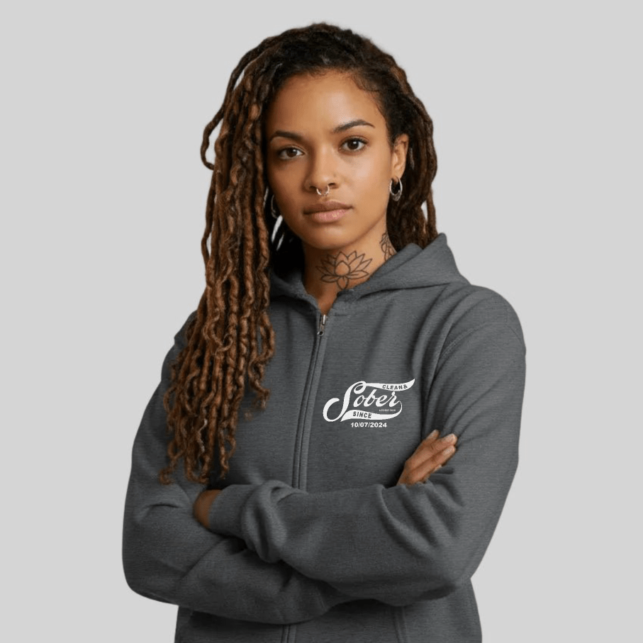 Sober Since Recovery Hoodie side view (view 16)