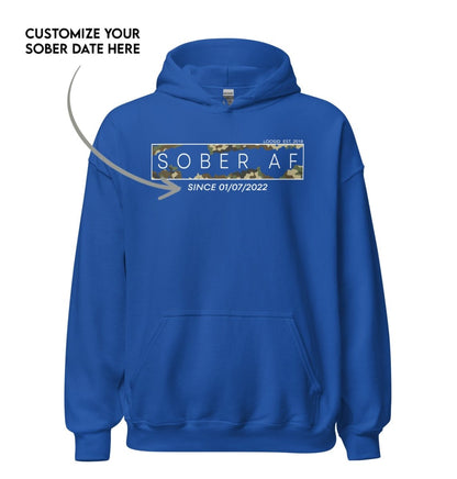 Recovery Hoodie | Men's Sober AF Camo Hoodie