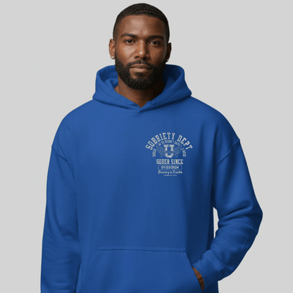 Sobriety Dept Recovery Hoodie lifestyle view (view 15)