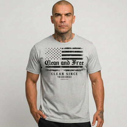 Clean and Free Sober T Shirt side view (view 16)