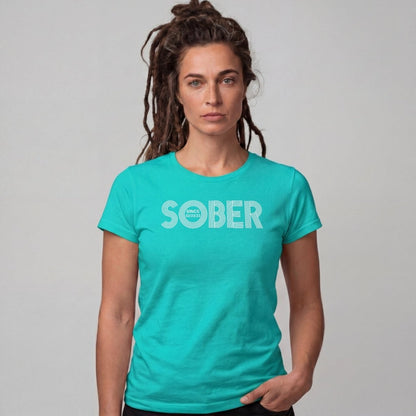 Sober T Shirt | Women's Retro Sober Since Tee
