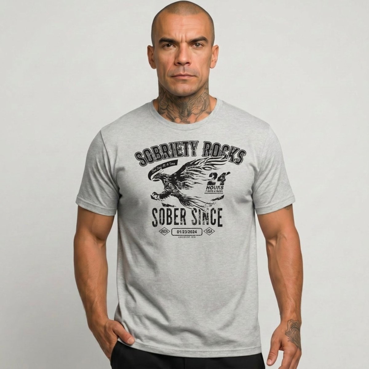 Sober Since Sober T Shirt lifestyle view (view 25)
