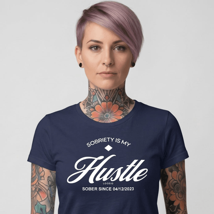 Sobriety is My Hustle Sober T Shirt side view (view 6)