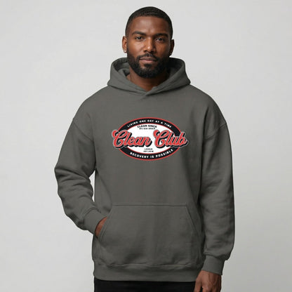 Clean Club Badge Recovery Hoodie back view (view 7)