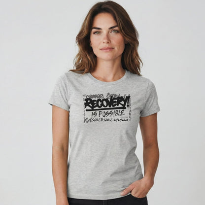Sober T Shirt | Women's Recovery Is Possible Tee