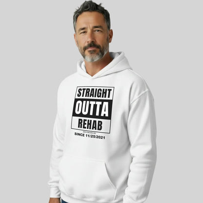 Straight Outta Rehab Recovery Hoodie product photo (view 20)