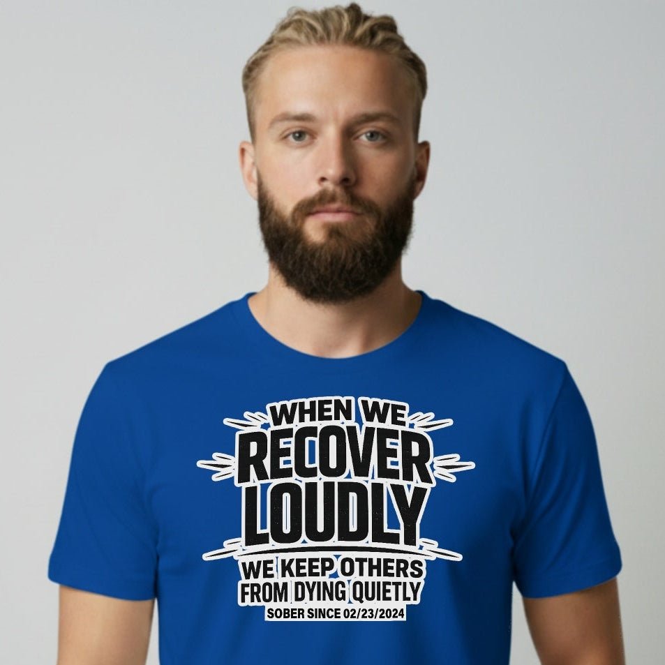 Recover Loudly Sober T Shirt close-up view (view 12)