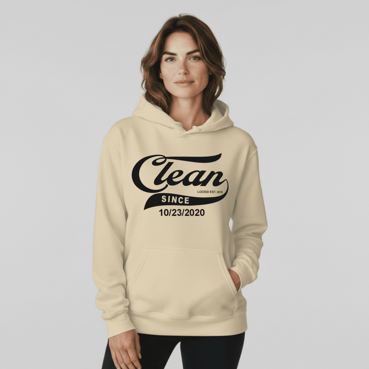 Clean Since Recovery Hoodie close-up view (view 32)