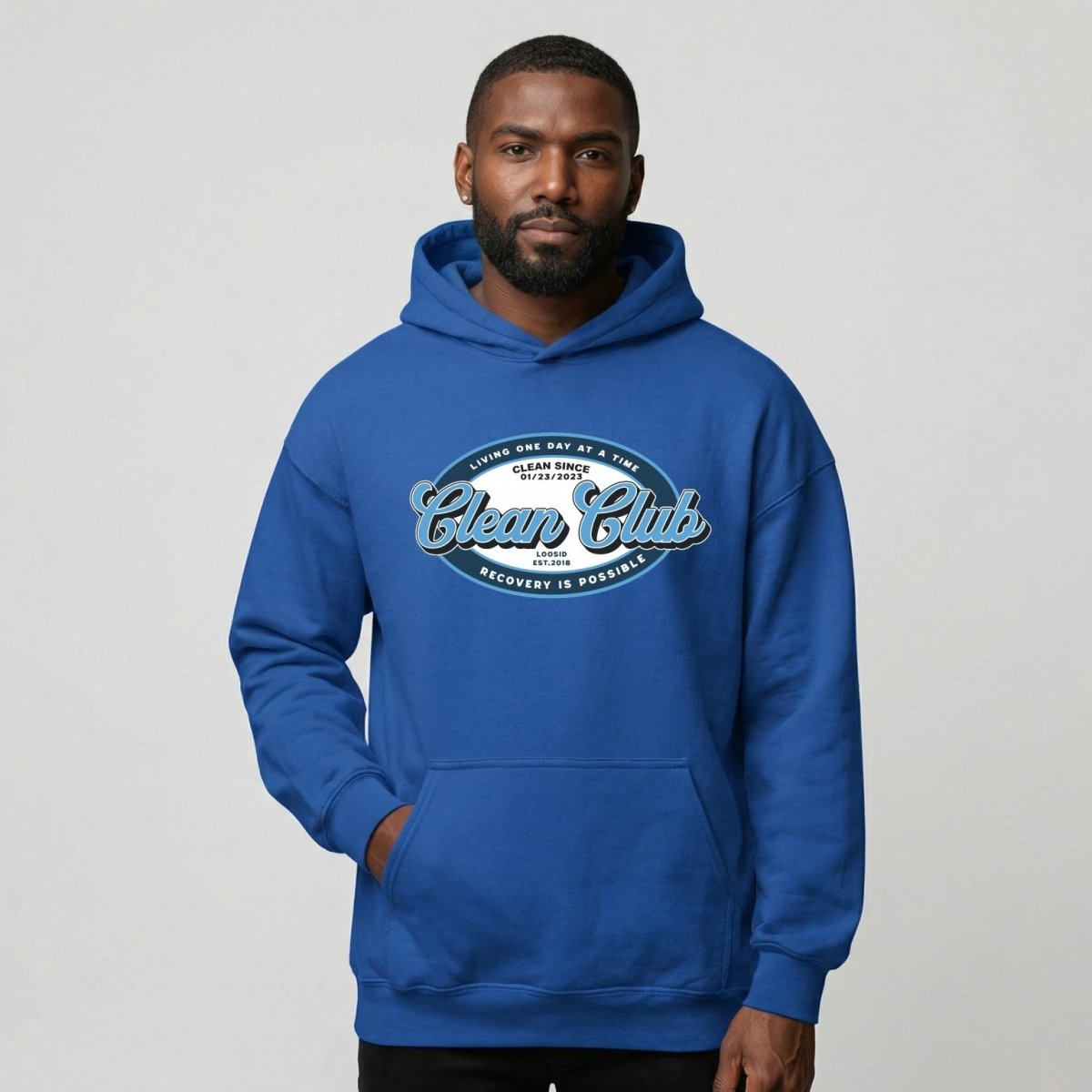 Clean Club Badge Recovery Hoodie close-up view (view 22)