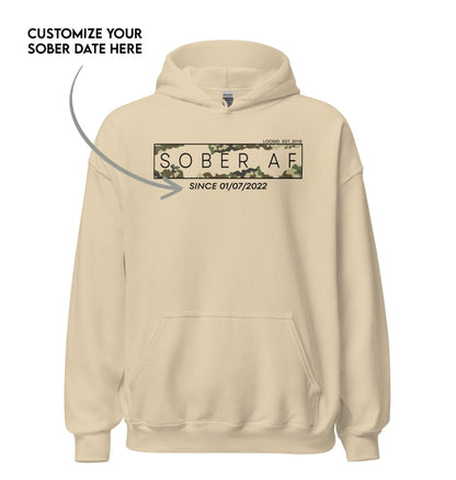Recovery Hoodie | Men's Sober AF Camo Hoodie