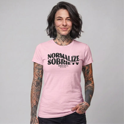Normalize Sobriety Women garment dyed Sober T Shirt packaging detail (view 28)