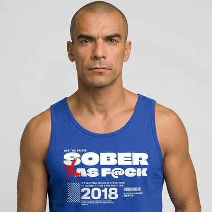 Sober as F*ck Sober Tank Top packaging detail (view 18)