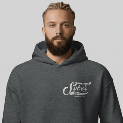 Sober Since Recovery Hoodie lifestyle view (view 15)