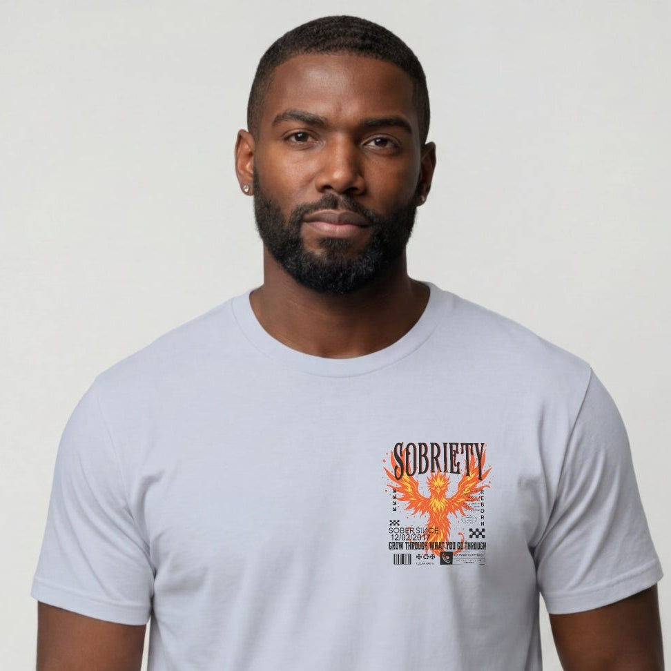 Phoenix Reborn Recovery Limited-Edition T-Shirt with Sobriety Date