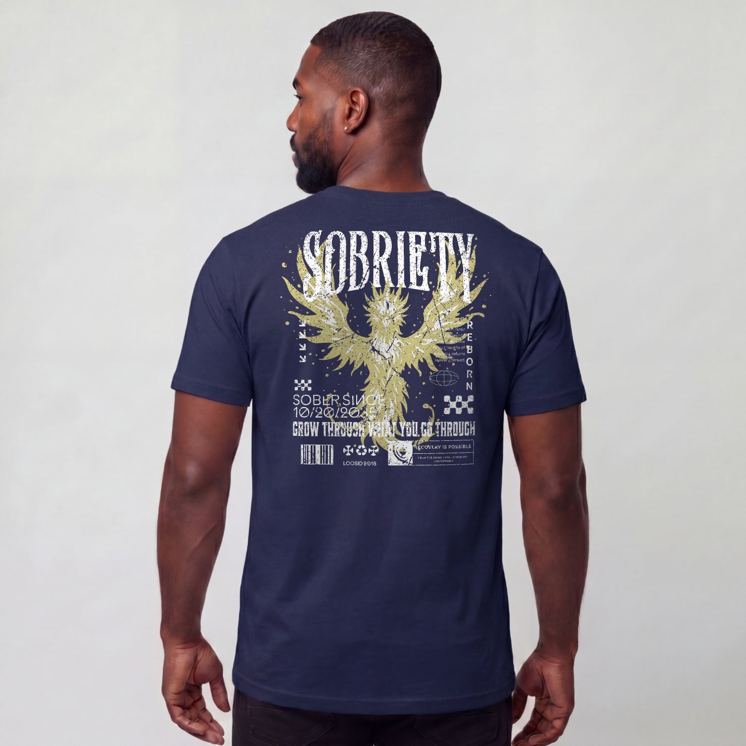 Phoenix Reborn Recovery Limited-Edition T-Shirt with Sobriety Date