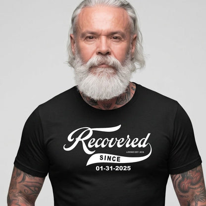 Recovered Since Sober T Shirt side view (view 6)