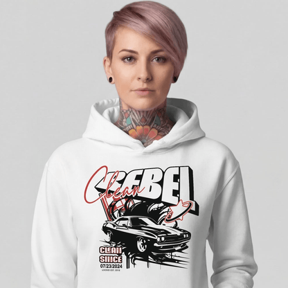 Clean Rebel Custom Recovery Date Recovery Hoodie side view (view 6)