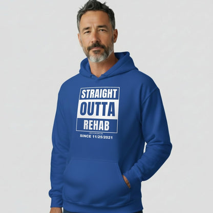 Straight Outta Rehab Recovery Hoodie side view (view 36)