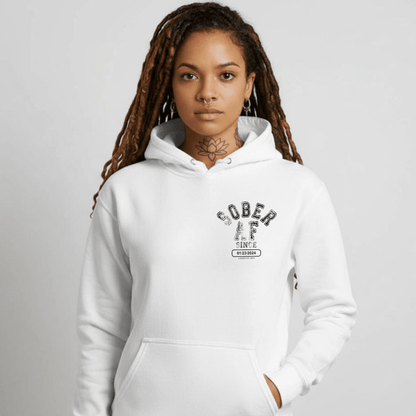 Sober AF Recovery Hoodie flat lay styled image (view 33)