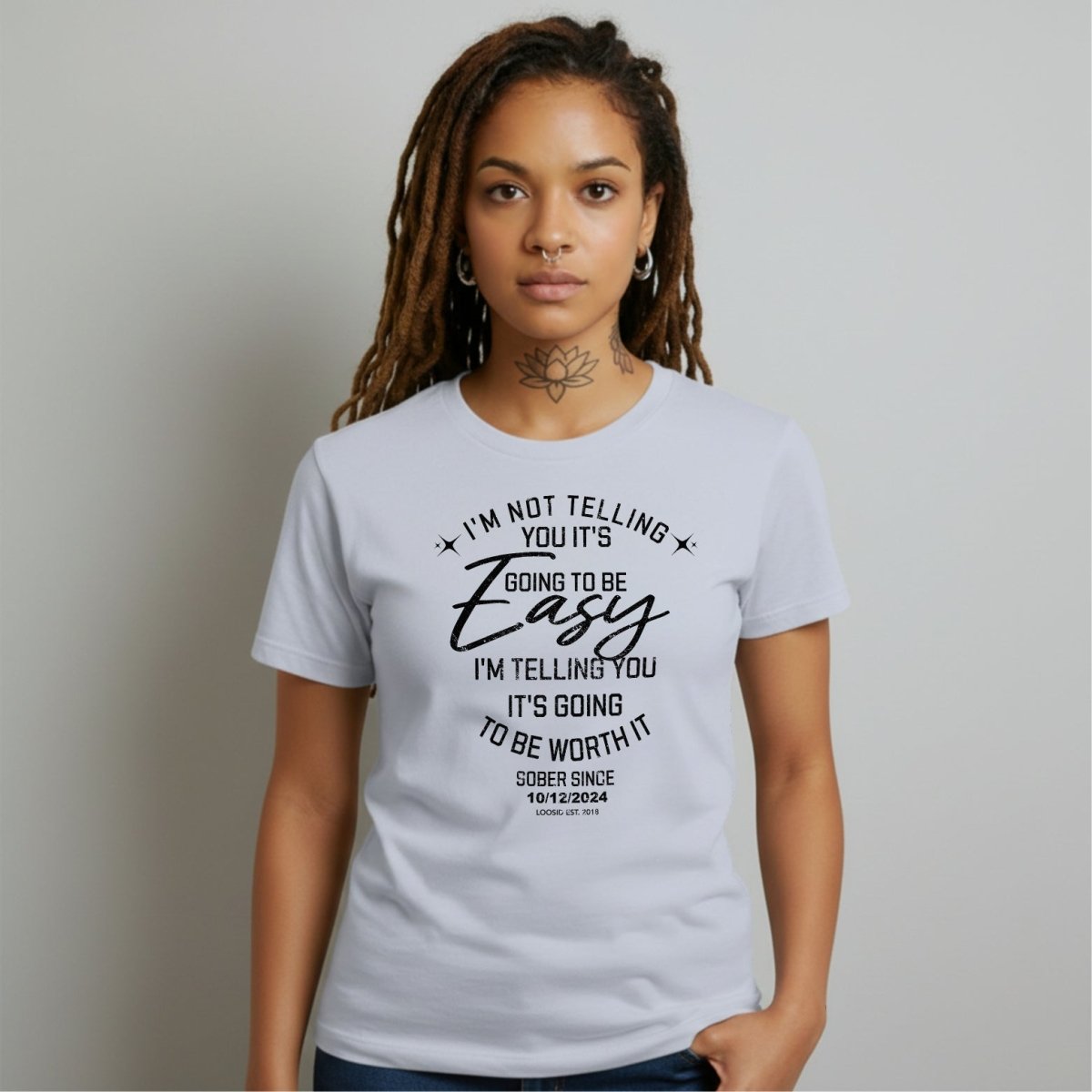 Im Not telling Sober T Shirt side view (view 26)