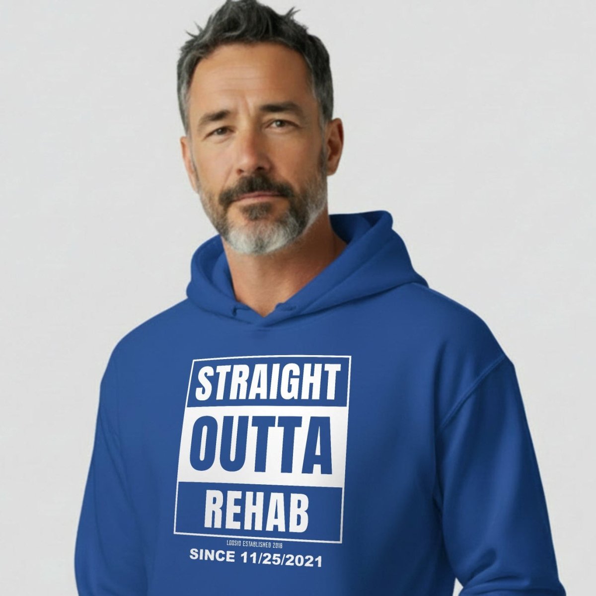 Straight Outta Rehab Recovery Hoodie lifestyle view (view 35)