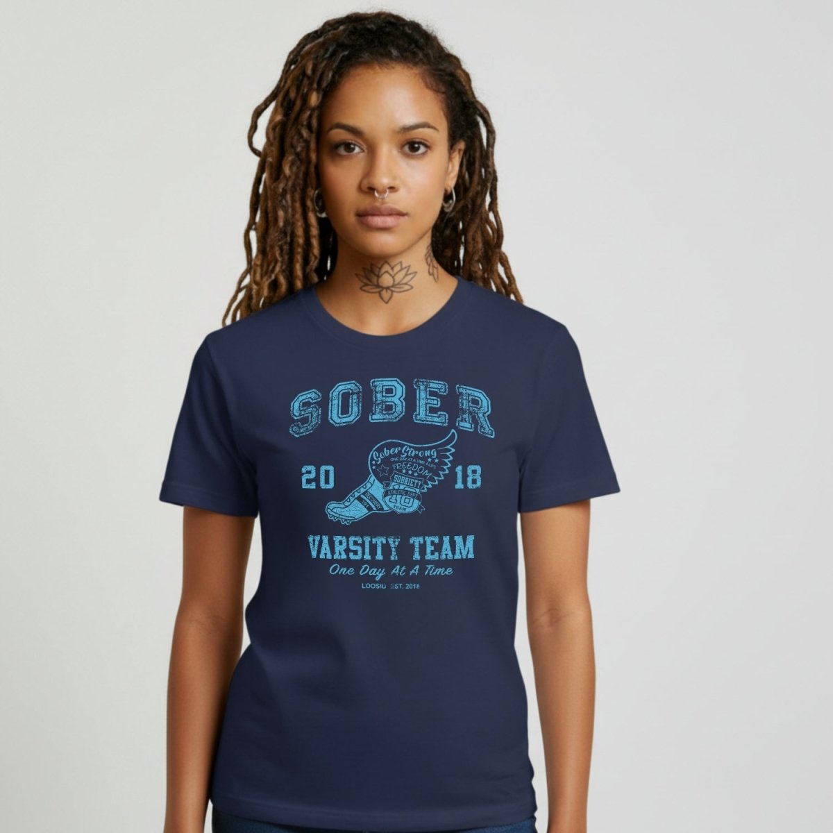 Sober Varsity Team Sober T Shirt back view (view 7)