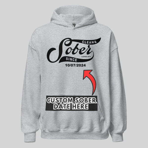 Sober Since Recovery Hoodie side view (view 36)